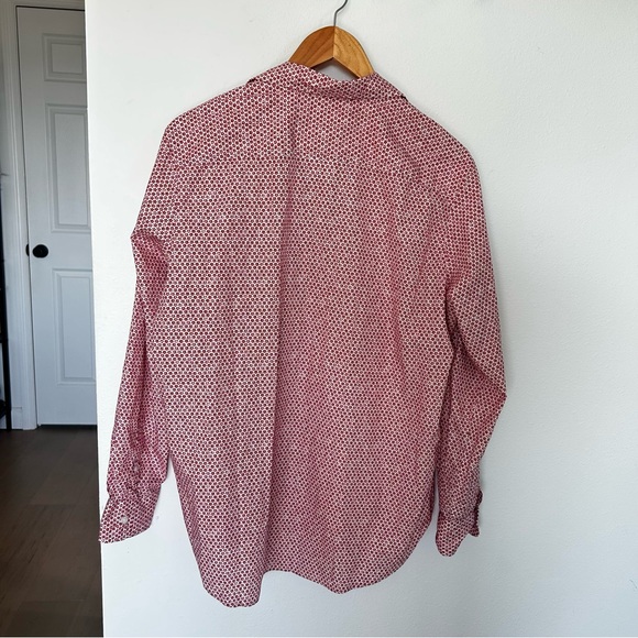 Frank & Eileen Red tiny flowers Patterned women’s Shirt size medium NWT - Picture 10 of 10